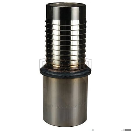 Dixon Holedall Tubular External Swage Stem, 3 in Nominal, Beveled, 316 SS, Domestic TPR48